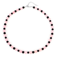Rose Quartz Silver Necklace