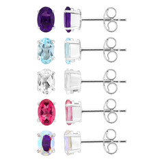 Moroccan Amethyst Silver Earrings