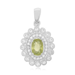 Cuprian Tourmaline Silver Pendant