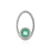 Russian Emerald Silver Pendant