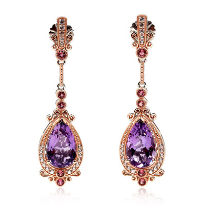 Amethyst Silver Earrings (Dallas Prince Designs)