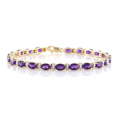 Zambian Amethyst Silver Bracelet
