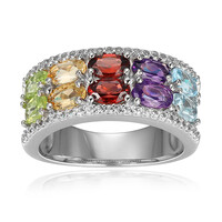 Mozambique Garnet Silver Ring