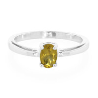 Champagne Quartz Silver Ring