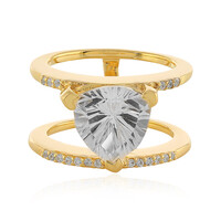 White Quartz Silver Ring