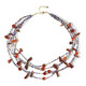 Red Lace Agate Silver Necklace (Riya)
