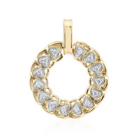 9K SI1 (G) Diamond Gold Pendant