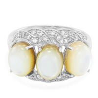 Abalone Shell Silver Ring