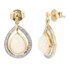 Welo Opal Silver Earrings