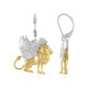 I1 (I) Diamond Silver Earrings (Gems en Vogue)