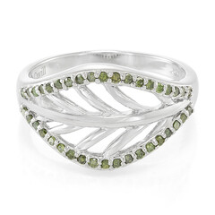 Fancy Diamond Silver Ring