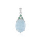 Brazilian Aquamarine Silver Pendant (Adela Silber)