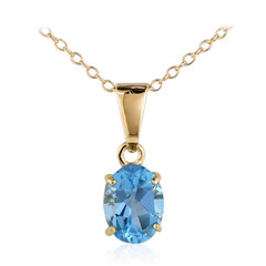 Swiss Blue Topaz Silver Necklace