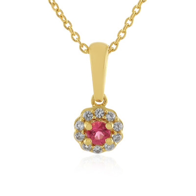 Pink Spinel Silver Necklace