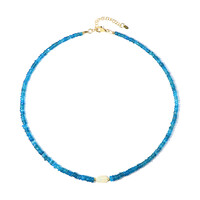 Neon Blue Apatite Silver Necklace