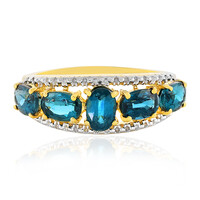 Teal Kyanite Silver Ring