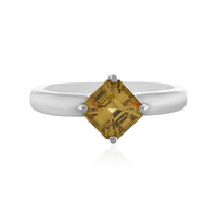 Brown Zircon Silver Ring