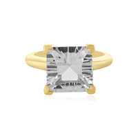 White Quartz Silver Ring