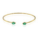 14K AAA Zambian Emerald Gold Bangle (CIRARI)