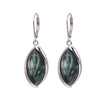 Seraphinite Silver Earrings