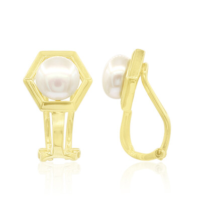 Freshwater pearl Silver ear clips (TPC)