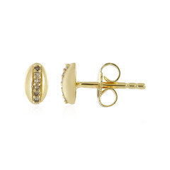 I3 Brown Diamond Silver Earrings