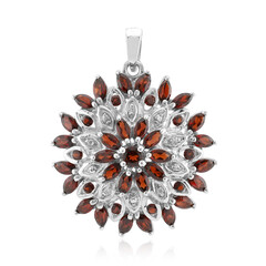 Mozambique Garnet Silver Pendant