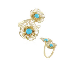 9K Sleeping Beauty Turquoise Gold Ring (Ornaments by de Melo)