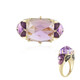 Rose de France Amethyst Silver Ring (Adela Silber)