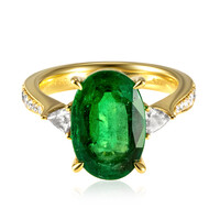 18K AAA Zambian Emerald Gold Ring (CIRARI)