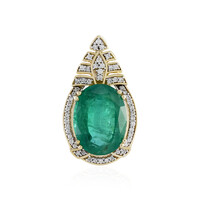 18K AAA Zambian Emerald Gold Pendant (D'vyere)