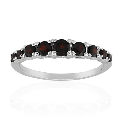 Garnet Silver Ring
