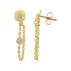 White Topaz Silver Earrings