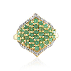 Zambian Emerald Silver Ring