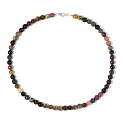 Fancy Tourmaline Silver Necklace