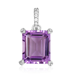 Rose de France Amethyst Silver Pendant