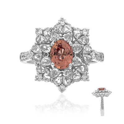 18K Padparadscha Sapphire Gold Ring (CIRARI)