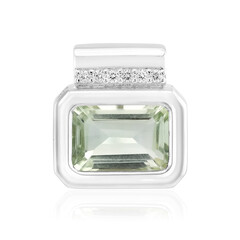 Green Amethyst Silver Pendant