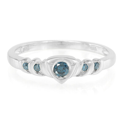 Fancy Diamond Silver Ring
