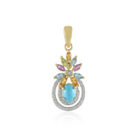 Sleeping Beauty Turquoise Silver Pendant