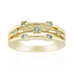 9K Nigerian Mint Green Beryl Gold Ring