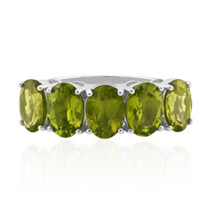 Burmese Peridot Silver Ring