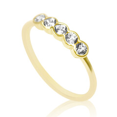 9K Zircon Gold Ring