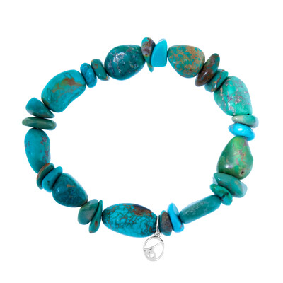 Kingman Turquoise Silver Bracelet (Anne Bever)