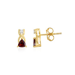 Mozambique Garnet Silver Earrings