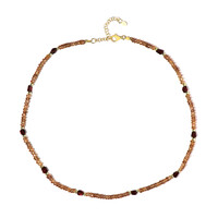 Brown Zircon Silver Necklace (Riya)