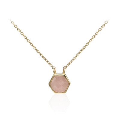 Rose Quartz Silver Necklace