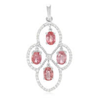Padparadscha Sapphire Silver Pendant