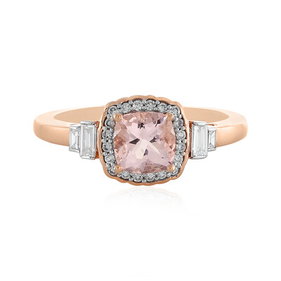 18K AAA Morganite Gold Ring (D'vyere)