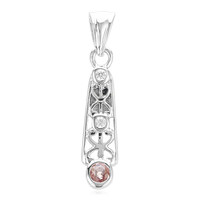 Padparadscha Sapphire Silver Pendant